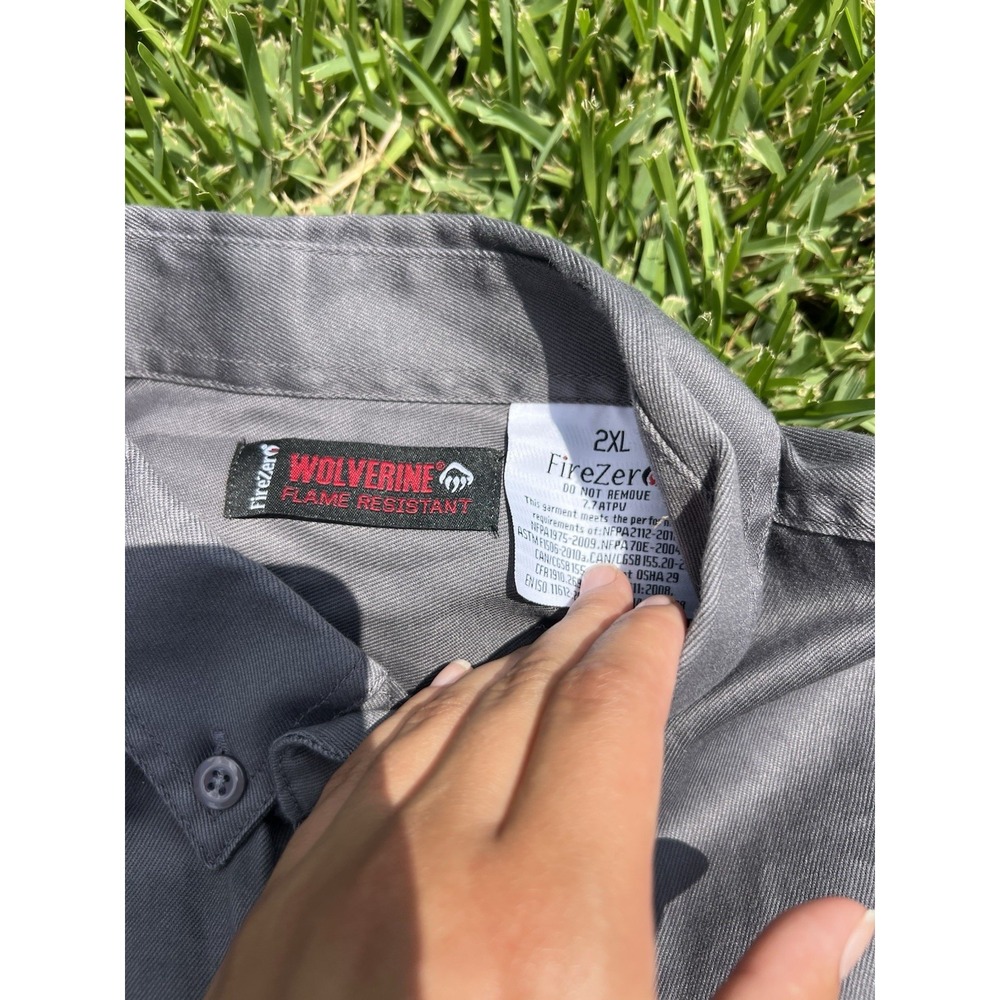 Wolverine Fr Flame Resistant Button Down Mens 2xl… - image 2